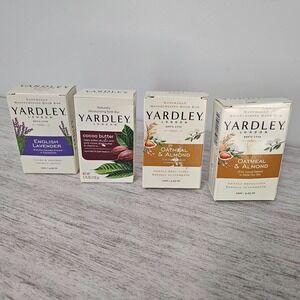 YARDLEY LONDON‎ Variety Bath Bar Soaps, Moisturizing, Lot of 4 - 4.25oz each